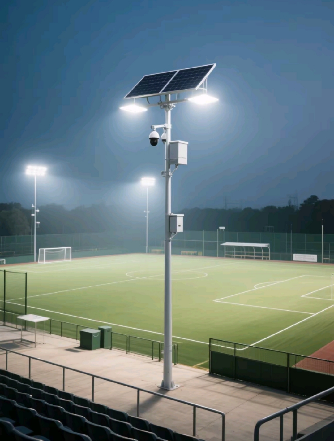 球場(chǎng)/倉(cāng)庫(kù)/廣告牌照明痛點(diǎn)？南德太陽(yáng)能路燈一燈搞定三大場(chǎng)景