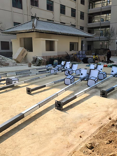 云南安寧市工廠區(qū)安裝太陽(yáng)能庭院燈