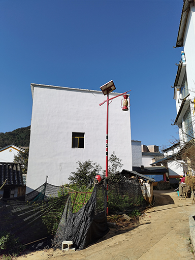 云南文山太陽(yáng)能民族特色路燈6米30瓦