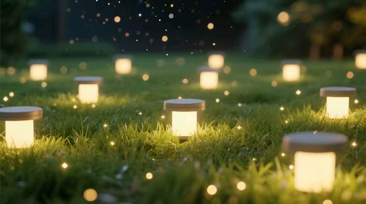 點(diǎn)綴夜色，讓草坪在夜晚煥發(fā)光彩
