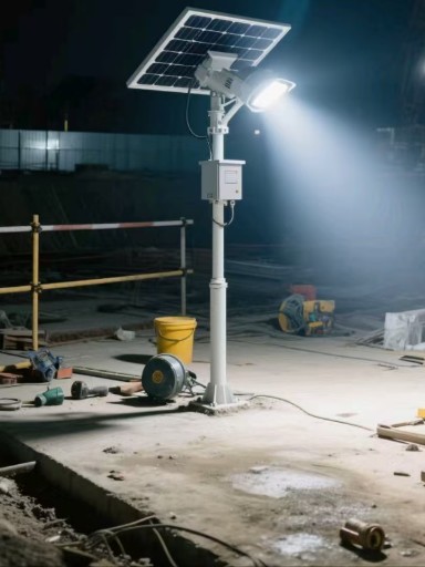 深夜施工安全保障:防爆型太陽能工程投光燈