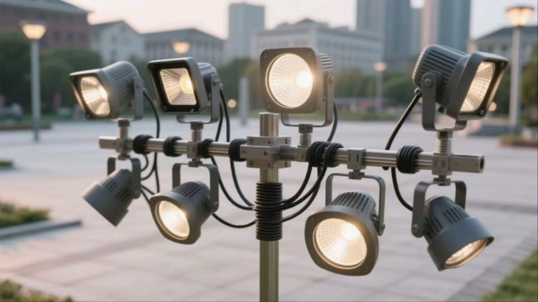 市政亮化工程省錢(qián)攻略：模塊化投光燈組網(wǎng)技術(shù)