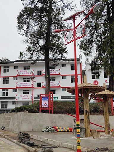 云南江城縣安裝特色太陽(yáng)能路燈工程案例