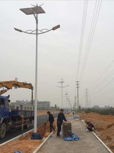 廣東珠海風(fēng)光互補(bǔ)太陽能路燈工程案例
