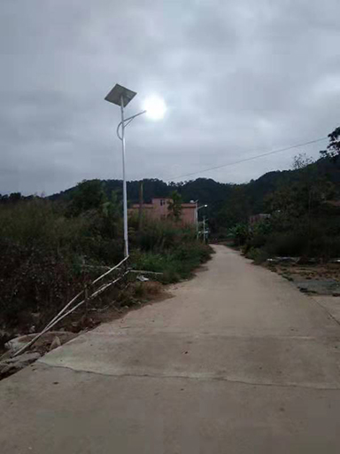 廣西省貴港市港南區(qū)陳障村農(nóng)村太陽能路燈實例