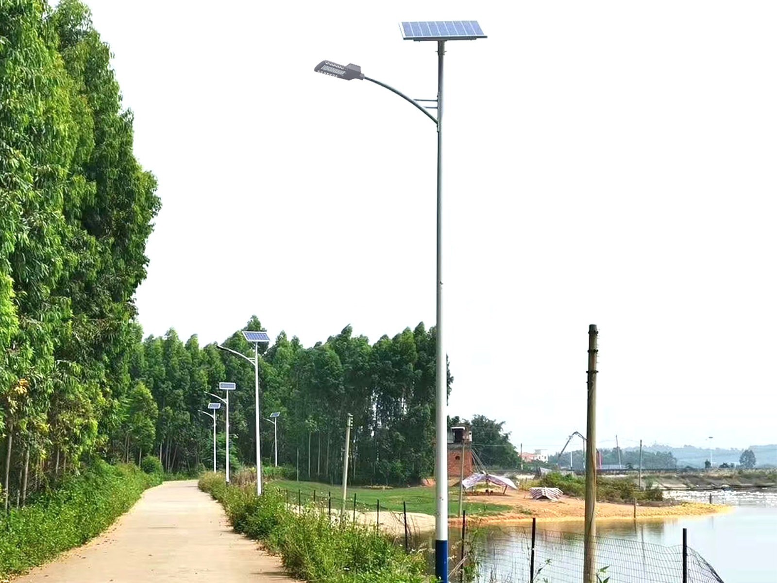 太陽能路燈白天效果