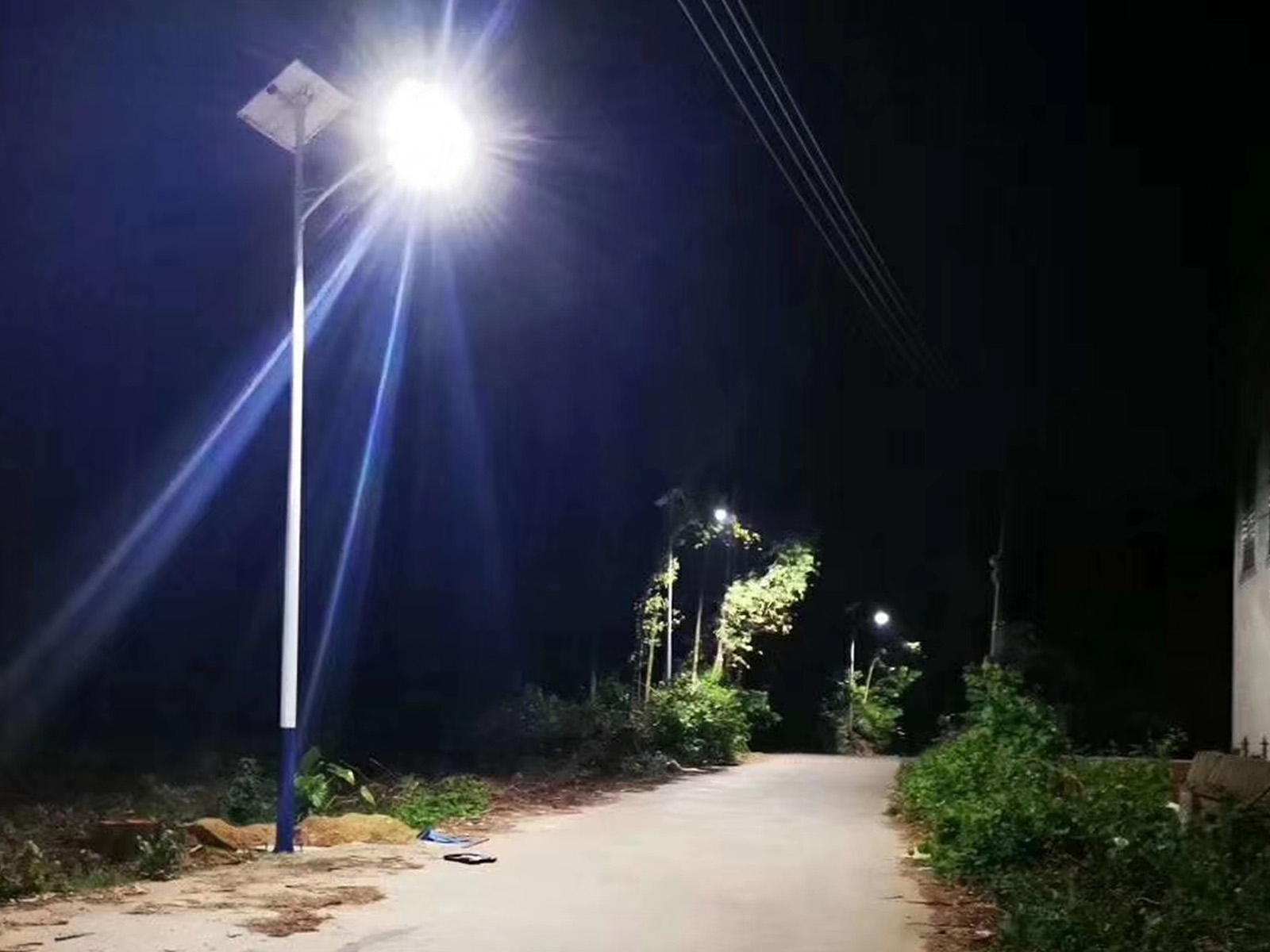 太陽能路燈夜間效果