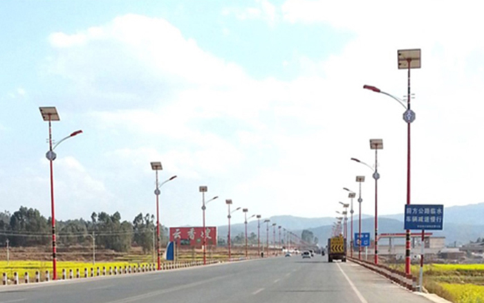 太陽(yáng)能道路燈安裝效果圖