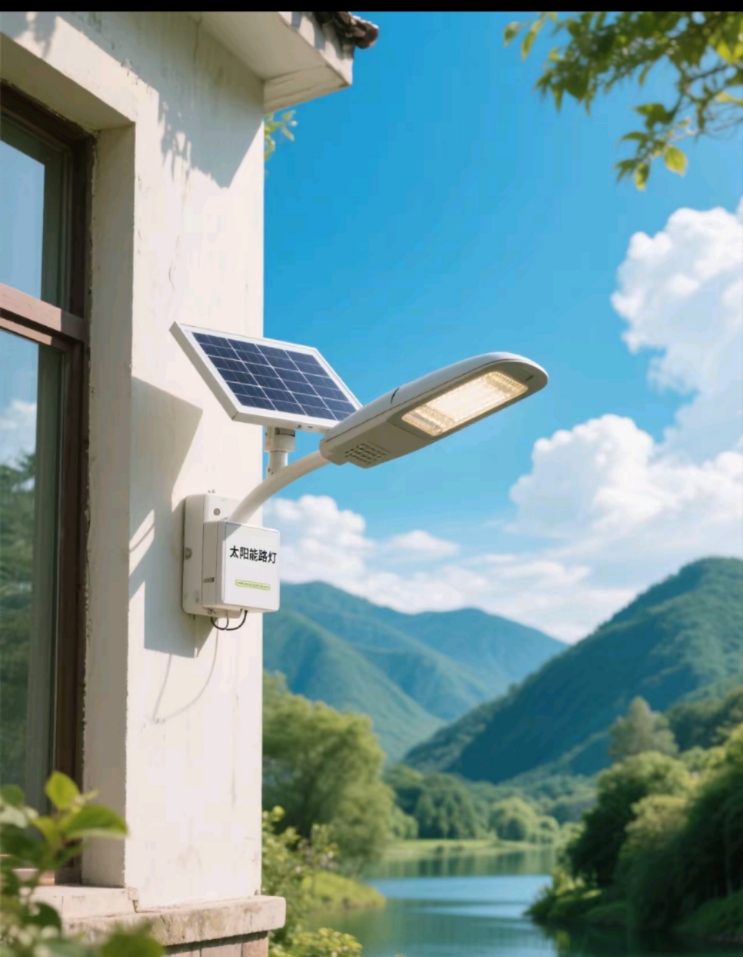 24小時自然饋贈——南德壁掛式太陽能路燈的環(huán)保承諾
